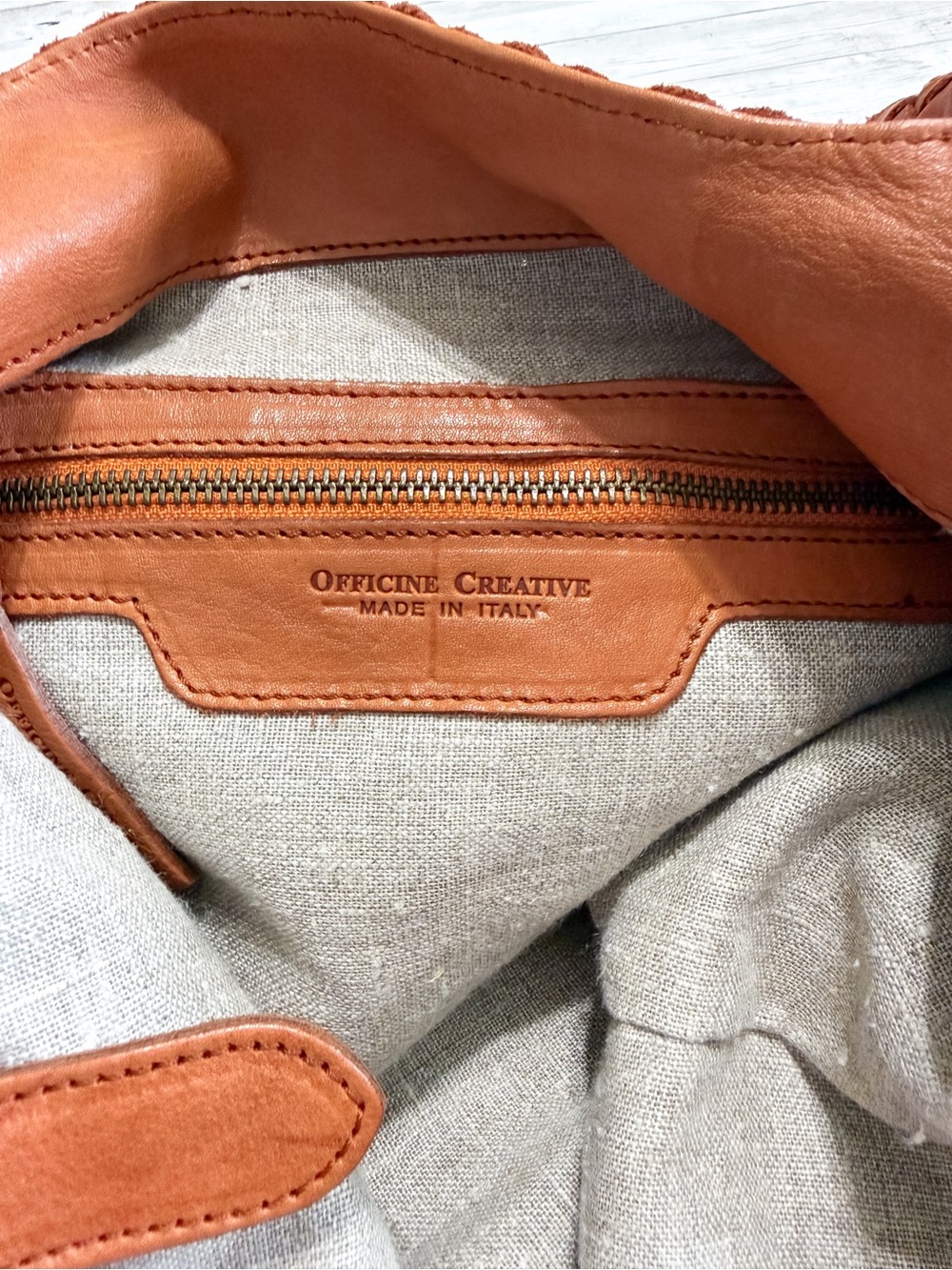 Officine Creative Raquel 002 Tote Bag Light Brown Handbag Purse - Picture 7 of 16